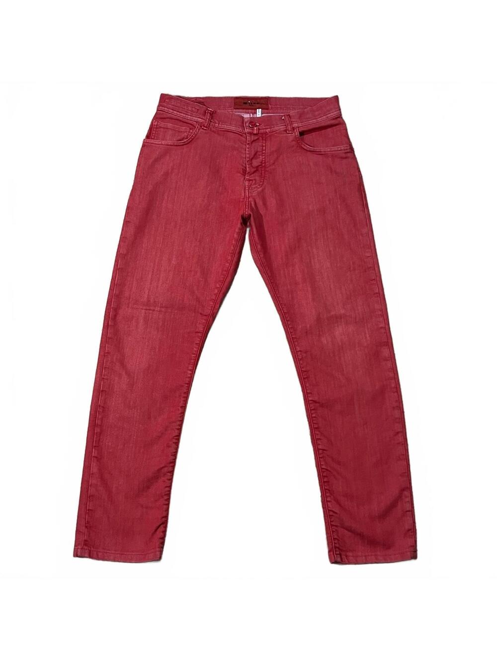 Kiton Mens Red Stretch Jeans Size 33
